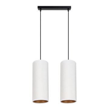 Hanglamp aan kabel AVALO 2xE27/60W/230V wit/koper