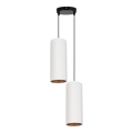 Hanglamp aan kabel AVALO 2xE27/60W/230V Ø 20 cm wit/koper