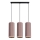 Hanglamp aan kabel AVALO 3xE27/60W/230V roze/koper