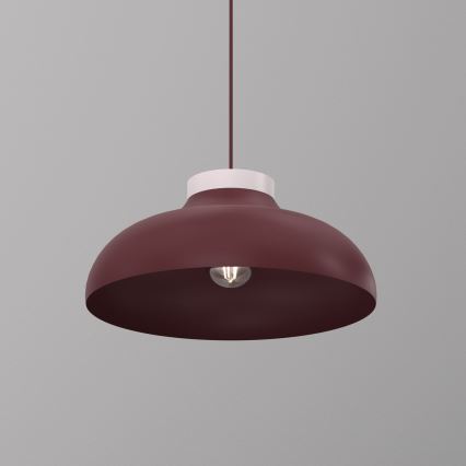 Hanglamp aan kabel BASCA 1xE27/15W/230V bordeaux/crème