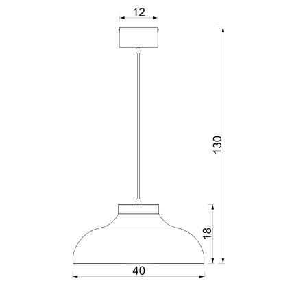 Hanglamp aan kabel BASCA 1xE27/15W/230V bordeaux/crème