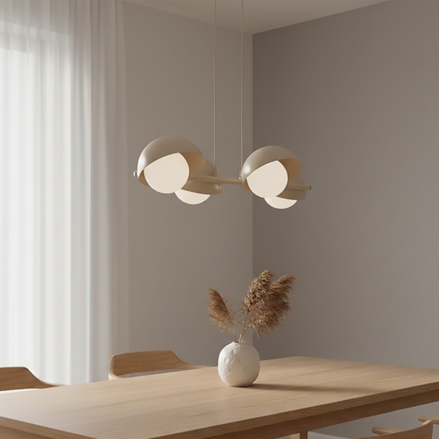 Hanglamp aan kabel BOOM 4xG9/8W/230V beige