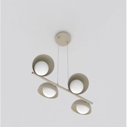 Hanglamp aan kabel BOOM 4xG9/8W/230V beige