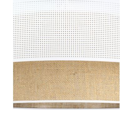 Hanglamp aan kabel BORHO, 1x E27, 60W, 230V, Ø 50 cm, wit/jute