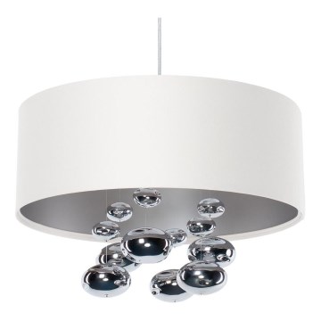 Hanglamp aan kabel BUBBLE 1xE27/60W/230V pr. 40 cm wit