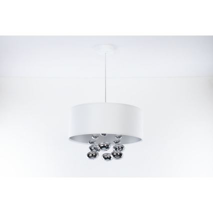Hanglamp aan kabel BUBBLE 1xE27/60W/230V pr. 40 cm wit