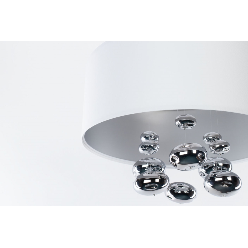 Hanglamp aan kabel BUBBLE 1xE27/60W/230V pr. 40 cm wit