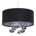 Hanglamp aan kabel BUBBLE 1xE27/60W/230V Ø 50 cm zwart
