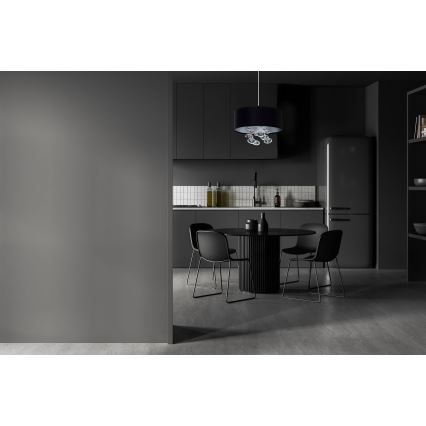 Hanglamp aan kabel BUBBLE 1xE27/60W/230V Ø 50 cm zwart