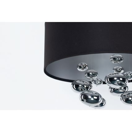 Hanglamp aan kabel BUBBLE 1xE27/60W/230V Ø 50 cm zwart