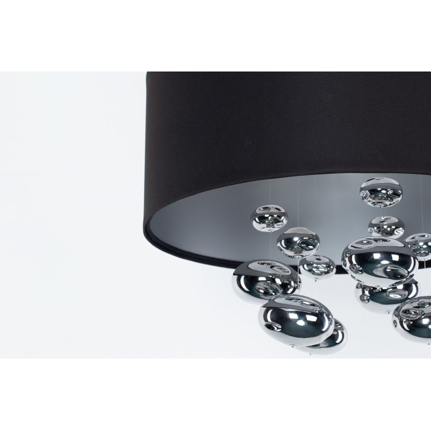 Hanglamp aan kabel BUBBLE 1xE27/60W/230V Ø 50 cm zwart