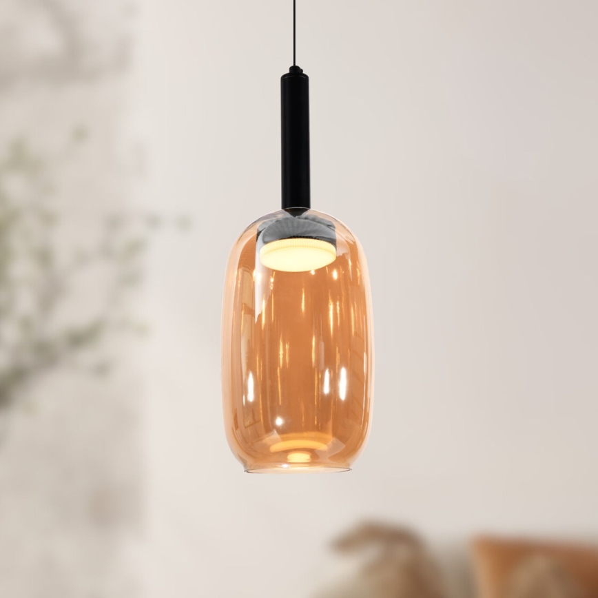 Hanglamp aan kabel BUENO 1xGX53/9W/230V Ø 15 cm rookbruin