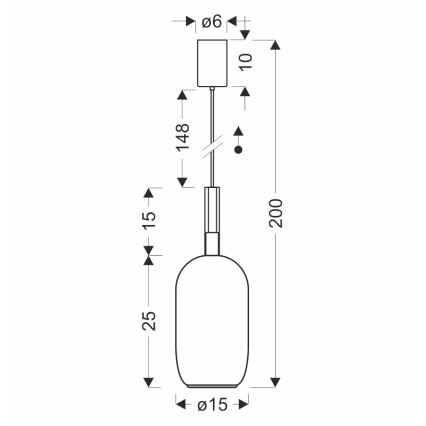Hanglamp aan kabel BUENO 1xGX53/9W/230V Ø 15 cm rookbruin