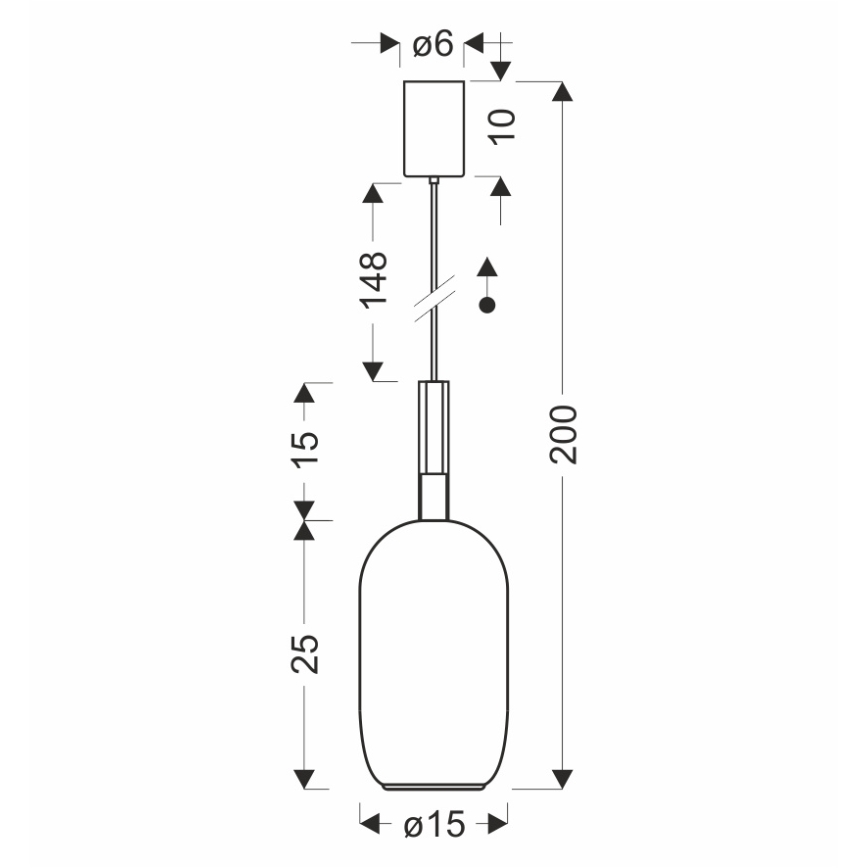 Hanglamp aan kabel BUENO 1xGX53/9W/230V Ø 15 cm rookbruin