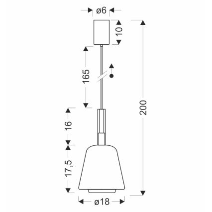 Hanglamp aan kabel BUENO 1xGX53/9W/230V Ø 18 cm rookzwart