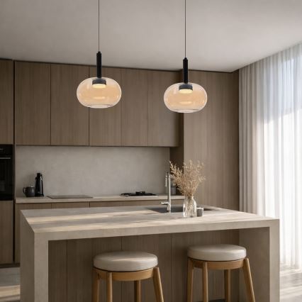 Hanglamp aan kabel BUENO 1xGX53/9W/230V Ø 25 cm smoky beige
