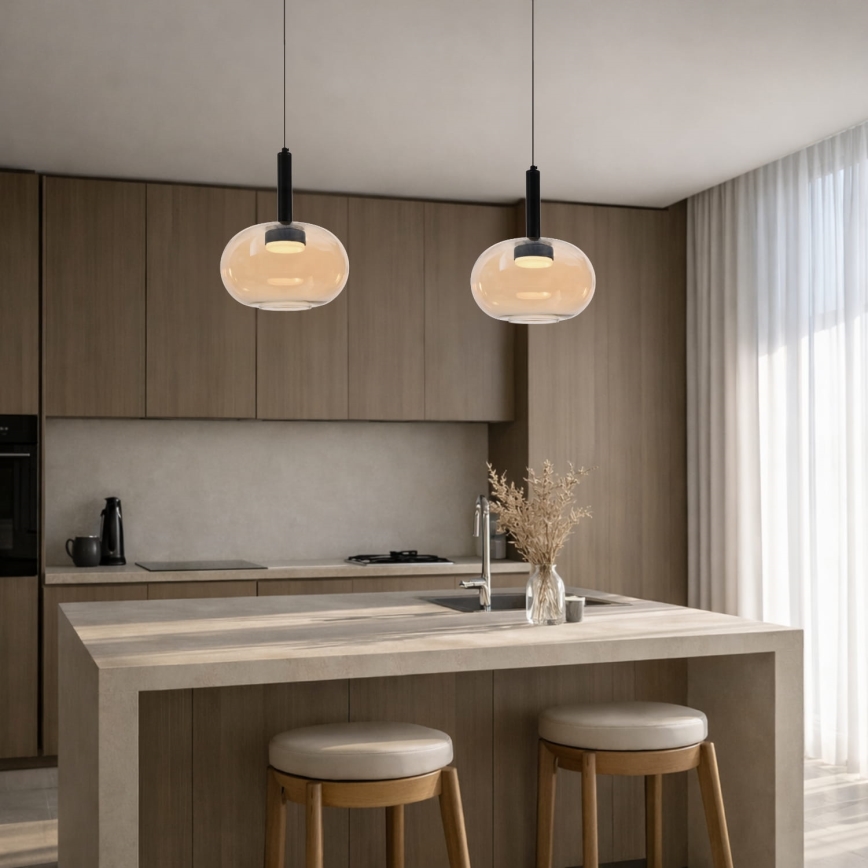Hanglamp aan kabel BUENO 1xGX53/9W/230V Ø 25 cm smoky beige