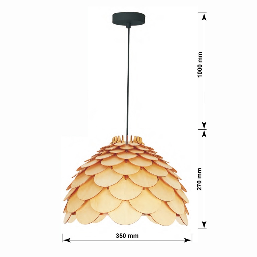 Hanglamp aan kabel BURGO 1xE27/60W/230V Ø 35 cm