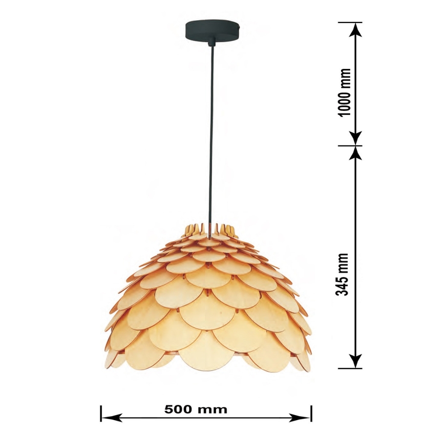 Hanglamp aan kabel BURGO 1xE27/60W/230V Ø 50 cm