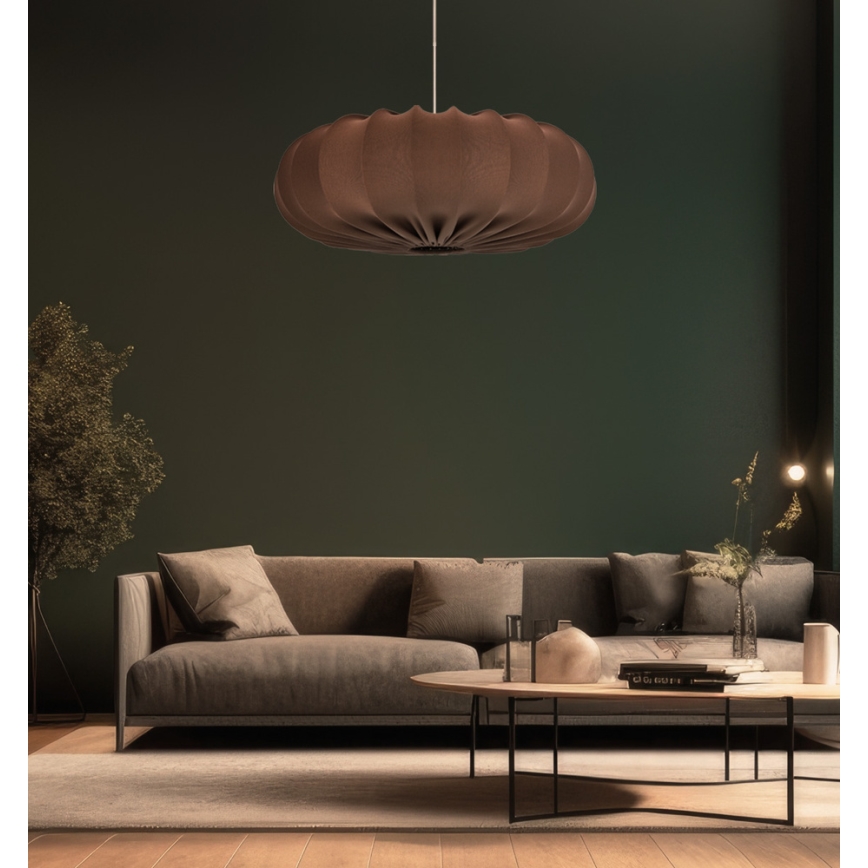 Hanglamp aan kabel CAFEE 1xE27/40W/230V, Ø 66 cm, bruin