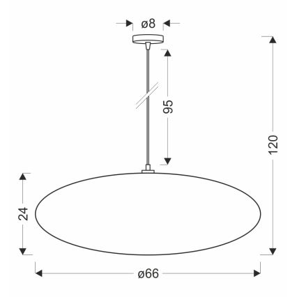 Hanglamp aan kabel CAFEE 1xE27/40W/230V, Ø 66 cm, bruin