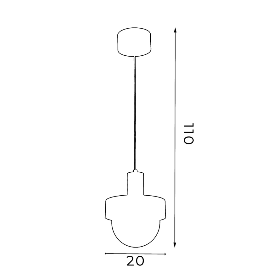 Hanglamp aan kabel CANAN 1xE27/15W/230V Ø 20 cm beige