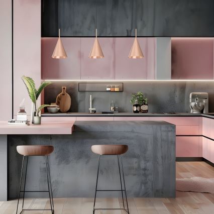 Hanglamp aan kabel CAPITAL 1xGX53/15W/230V diam. 17 cm roségoud