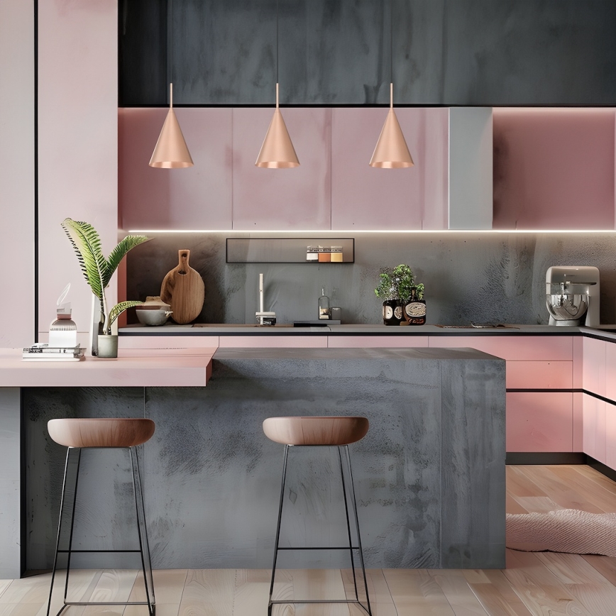 Hanglamp aan kabel CAPITAL 1xGX53/15W/230V diam. 17 cm roségoud