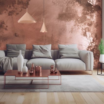 Hanglamp aan kabel CAPITAL 1xGX53/15W/230V diam. 17 cm roségoud