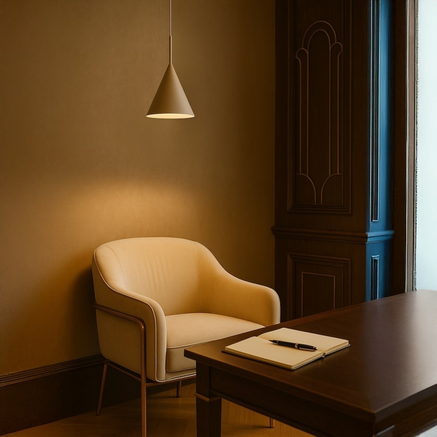 Hanglamp aan kabel CAPITAL 1xGX53/15W/230V Ø 17 cm beige