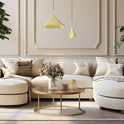 Hanglamp aan kabel CAPITAL 1xGX53/15W/230V Ø 17 cm, goudkleurig