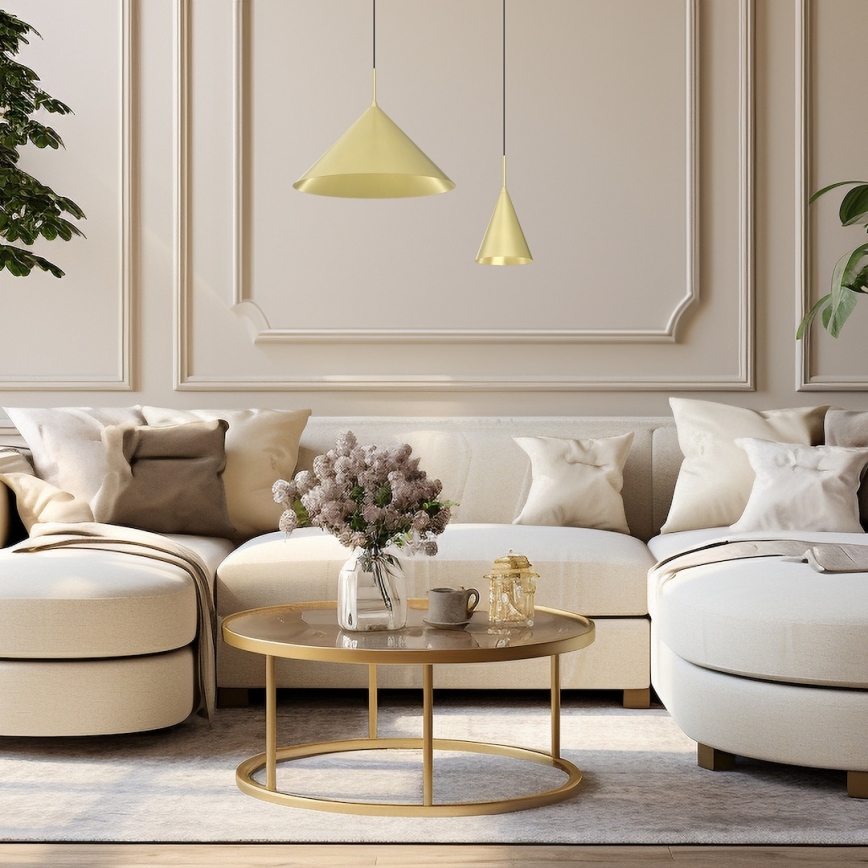 Hanglamp aan kabel CAPITAL 1xGX53/15W/230V Ø 17 cm, goudkleurig