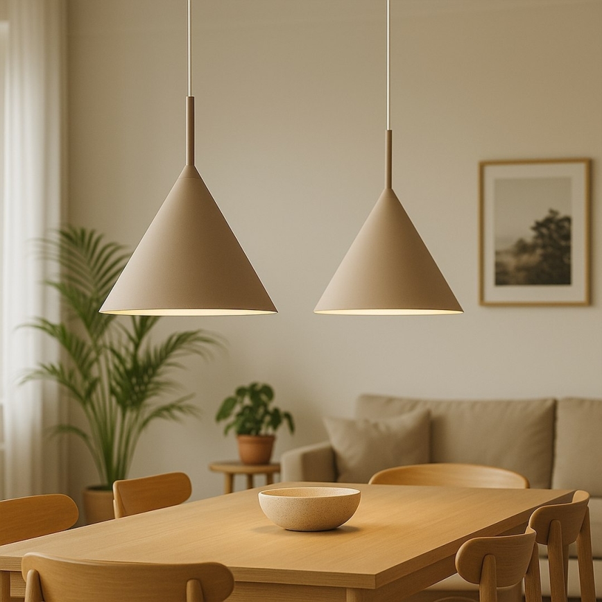 Hanglamp aan kabel CAPITAL 1xGX53/15W/230V Ø 32 cm beige