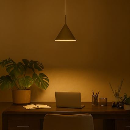 Hanglamp aan kabel CAPITAL 1xGX53/15W/230V Ø 32 cm beige