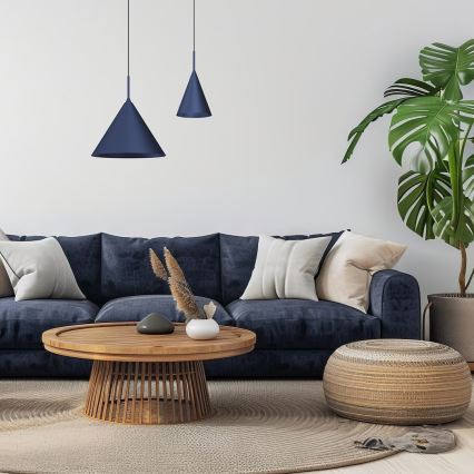 Hanglamp aan kabel CAPITAL 1xGX53/15W/230V Ø 32 cm blauw