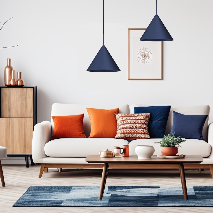 Hanglamp aan kabel CAPITAL 1xGX53/15W/230V Ø 32 cm blauw