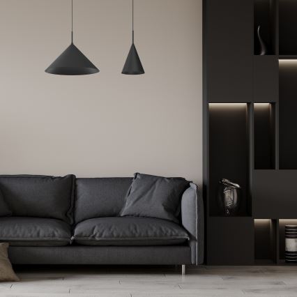 Hanglamp aan kabel CAPITAL 1xGX53/15W/230V Ø 46 cm zwart