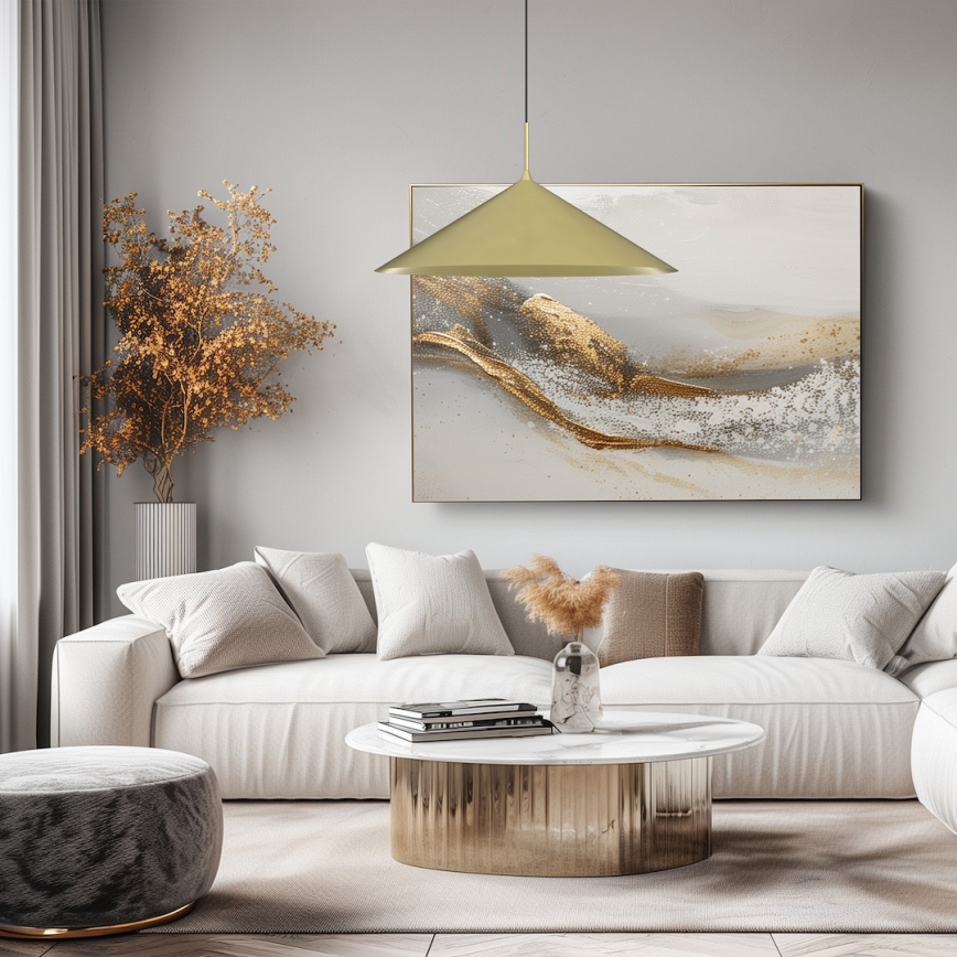 Hanglamp aan kabel CAPITAL 1xGX53/15W/230V Ø 60 cm goudkleurig