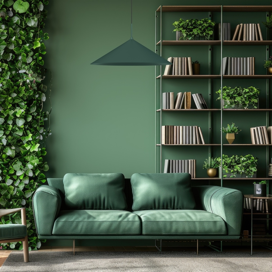 Hanglamp aan kabel CAPITAL 1xGX53/15W/230V Ø 60 cm groen