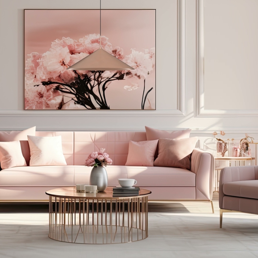 Hanglamp aan kabel CAPITAL 1xGX53/15W/230V Ø 60 cm roségoud