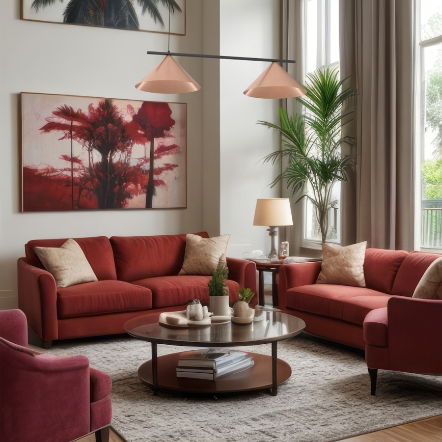 Hanglamp aan kabel CAPITAL 2xGX53/15W/230V roségoud