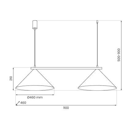 Hanglamp aan kabel CAPITAL 2xGX53/15W/230V roségoud