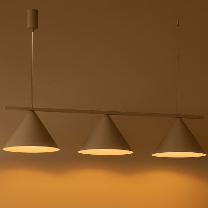 Hanglamp aan kabel CAPITAL 3xGX53/15W/230V beige