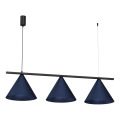 Hanglamp aan kabel CAPITAL 3xGX53/15W/230V blauw