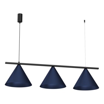 Hanglamp aan kabel CAPITAL 3xGX53/15W/230V blauw