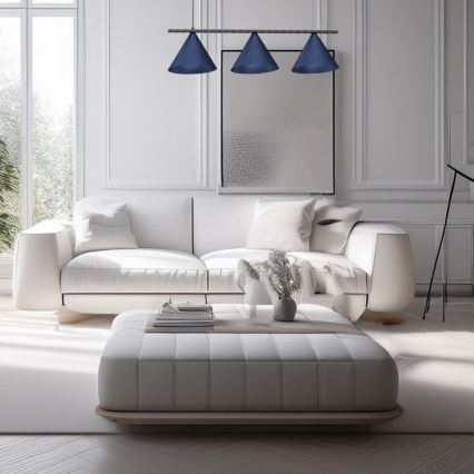 Hanglamp aan kabel CAPITAL 3xGX53/15W/230V blauw