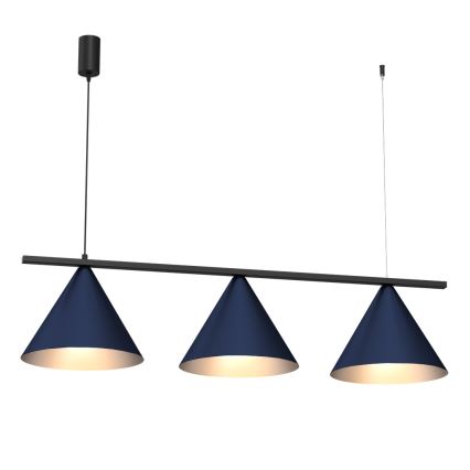 Hanglamp aan kabel CAPITAL 3xGX53/15W/230V blauw