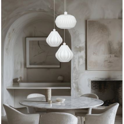 Hanglamp aan kabel CARSON 1xE27/40W/230V wit