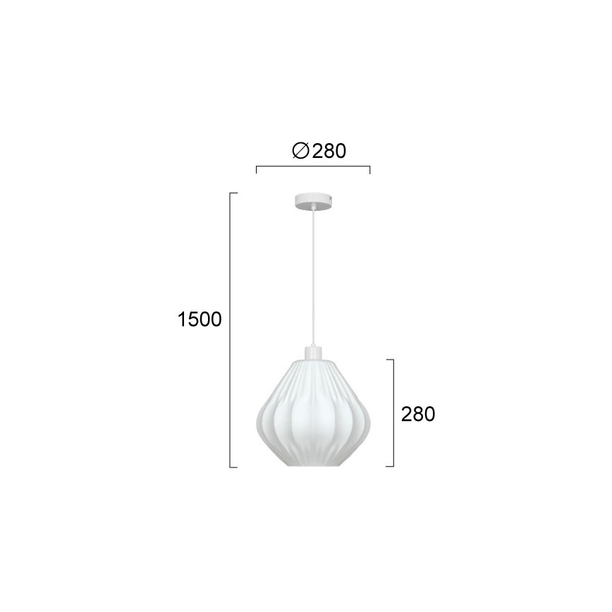 Hanglamp aan kabel CARSON 1xE27/40W/230V wit