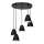 Hanglamp aan kabel CARYON 5xE14/60W/230V zwart